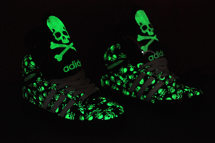 adidas glow in the dark shoes skull newoneliu
